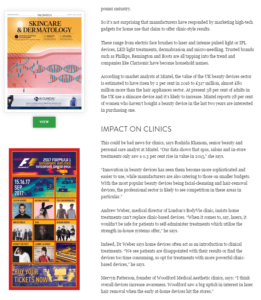 Impoact On Clinics article in Racontour screen grab