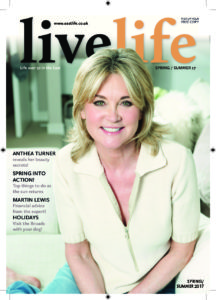 A screenshot of LIVE LIFE magazine with Anthea Turner on the front cover