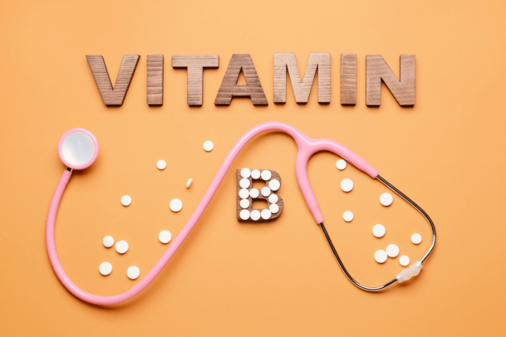 Vitamin B decorated with a stethoscope