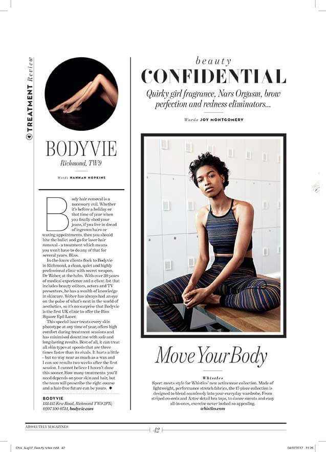 Beayty confidential, Bodyvie, Move your body