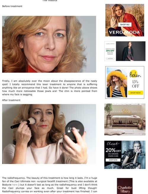 Laurie from Vanity & Me in an article