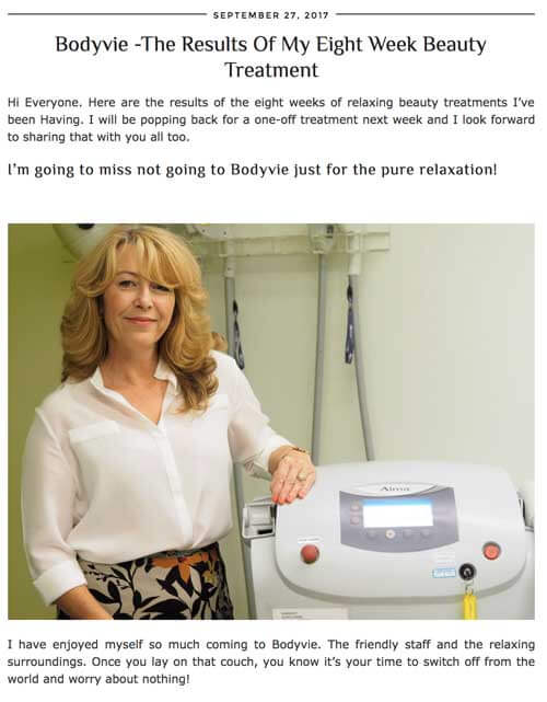 Laurie from Vanity & Me at Bodyvie in Richmond